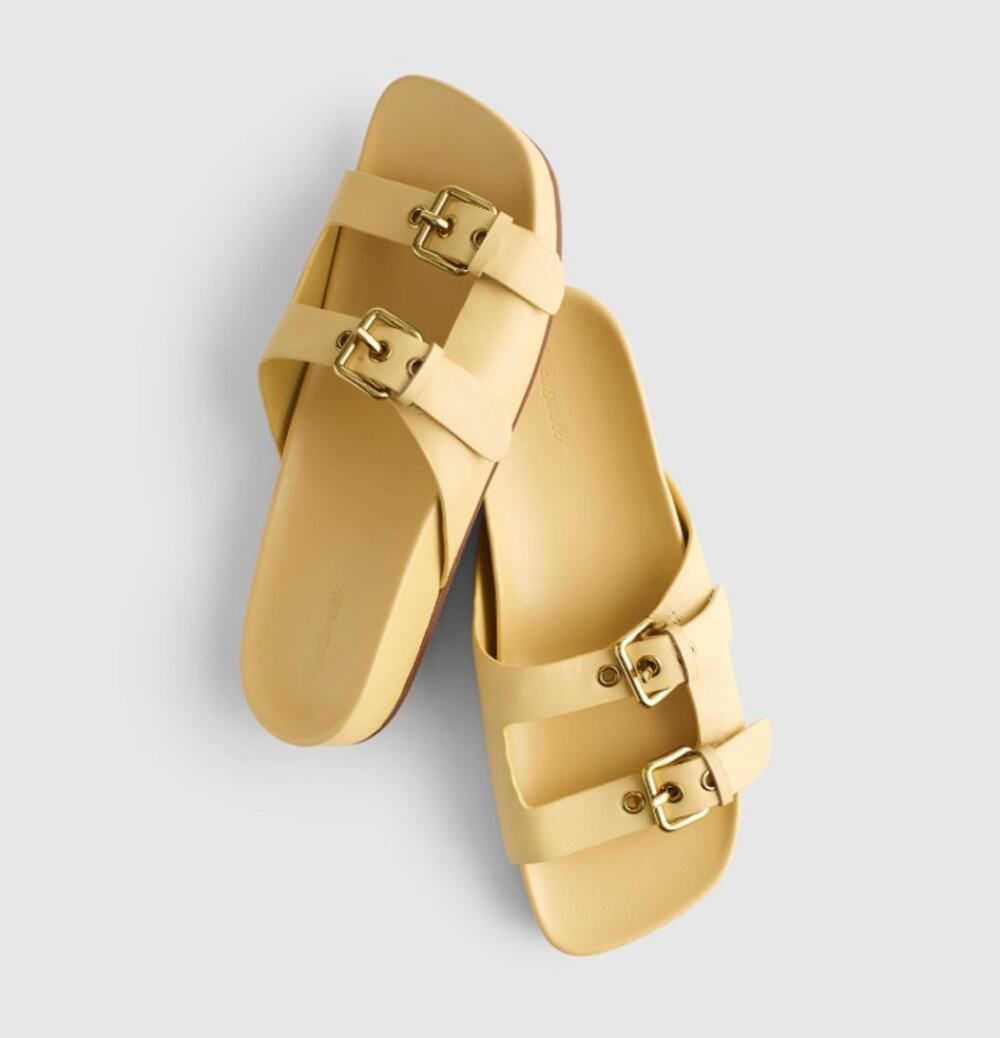 NEW Madewell The Cambrea Double-Strap Sandal in Yellow Clay Size 7